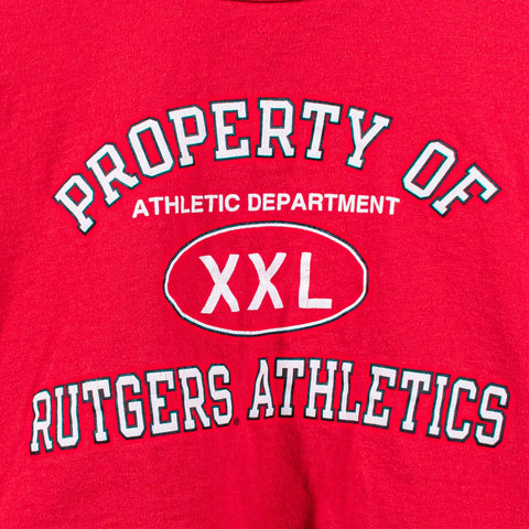 Property of Rutgers University Athletics Cropped T-Shirt Champion Single Stitch