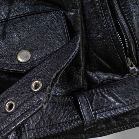 Wilsons Leather Biker Jacket Motorcycle Punk