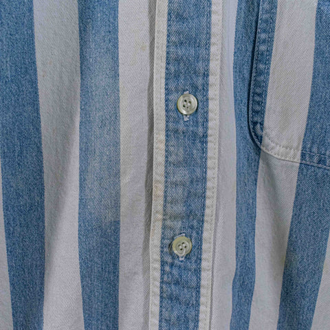 GAP Striped Denim Button Down Shirt