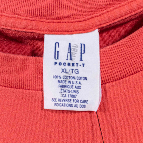 GAP Blank Pocket T-Shirt Made in USA Single Stitch
