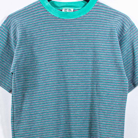 Surf Skate Striped T-Shirt Grunge Dual Image