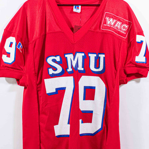 SMU Southern Methodist University Pro Cut Football Jersey Russell Athletic WAC #79