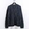 Raw Blue Textured Hip Hop Biggie Sweater Knit