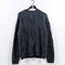 Raw Blue Textured Hip Hop Biggie Sweater Knit