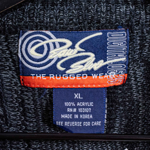 Raw Blue Textured Hip Hop Biggie Sweater Knit