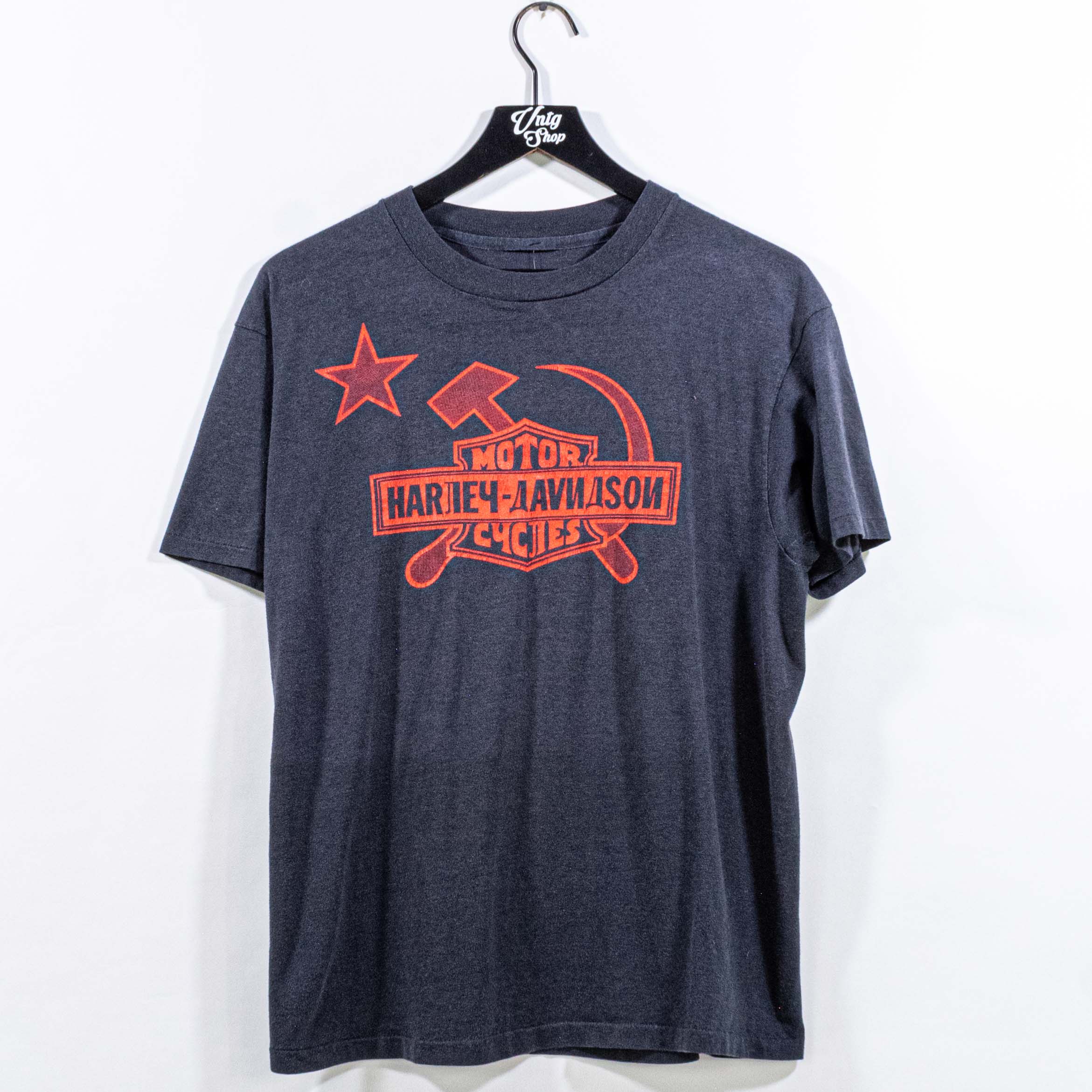 【IONSEOUL】Harley Davidson ST. Louis Fleece T-Shirt 4JH578 Harley Davidson Motorcycles of Russia T-Shirt– VNTG Shop