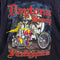 Daytona Beach Firefighters Motorcycle Biker Flame Skeleton T-Shirt