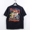 Daytona Beach Firefighters Motorcycle Biker Flame Skeleton T-Shirt