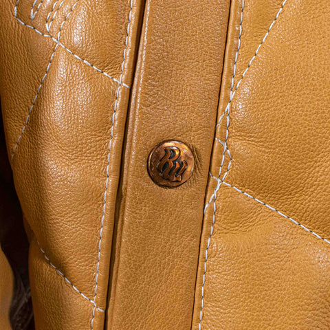 Rocawear Monogram Leather Bomber Jacket Faux Fur Trim