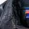 US Navy Patch Leather Jacket Distressed