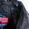 US Navy Patch Leather Jacket Distressed