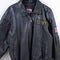 US Navy Patch Leather Jacket Distressed