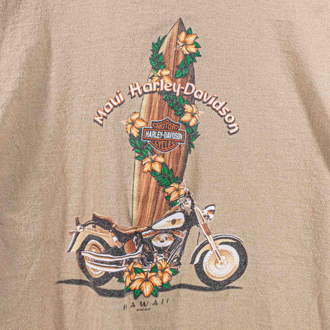Harley Davidson Motorcycles Maui Hawaii T-Shirt Surfboard