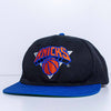 New York Knicks NBA Snapback Hat AJD Basketball Green Brim