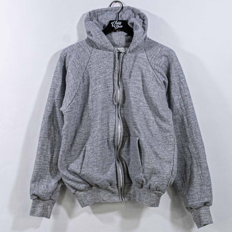 Blank Thermal Lined Raglan Zip Hoodie Sweatshirt