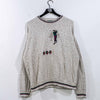 Golf Embroidered Knit Sweater Carmel