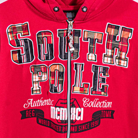 SouthPole Spell Out Zip Hoodie Sweatshirt Hip Hop