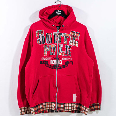 SouthPole Spell Out Zip Hoodie Sweatshirt Hip Hop