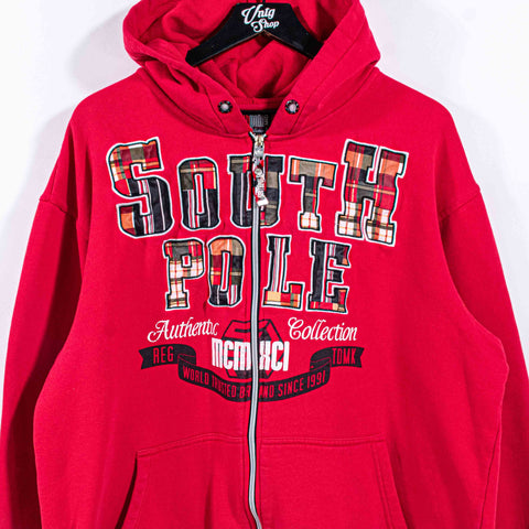 SouthPole Spell Out Zip Hoodie Sweatshirt Hip Hop