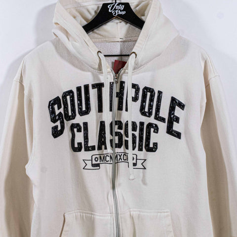 SouthPole Classic Spell Out Zip Hoodie Sweatshirt Hip Hop