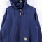 Carhartt Patch Logo Zip Hoodie Sweatshirt Sun Faded Workwear