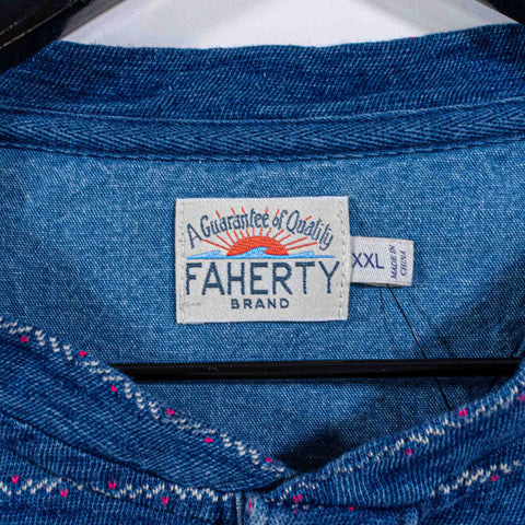 Faherty Striped Henley T-Shirt