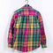 Plaid Colorblock Flannel Button Down Shirt Double Impact