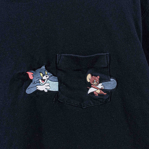 Tom & Jerry Cartoon Pocket T-Shirt Warner Bros