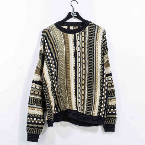 Textured Hip Hop Biggie Style Knit Sweater