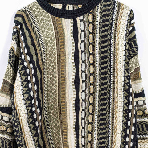 Textured Hip Hop Biggie Style Knit Sweater