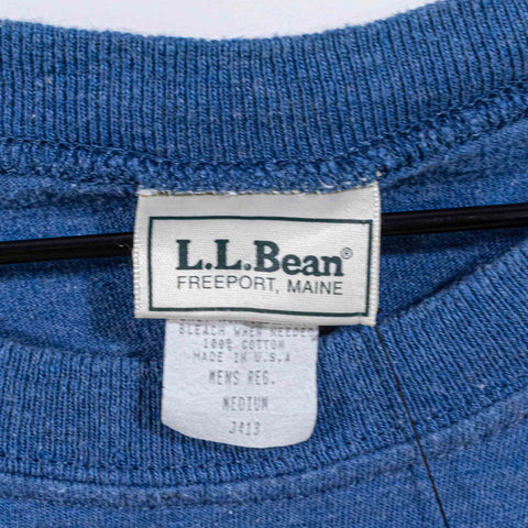 LL Bean Blank Pocket T-Shirt Made In USA