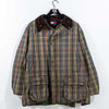 Tommy Hilfiger Plaid Waxed Chore Jacket Corduroy Collar Made in England