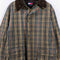 Tommy Hilfiger Plaid Waxed Chore Jacket Corduroy Collar Made in England