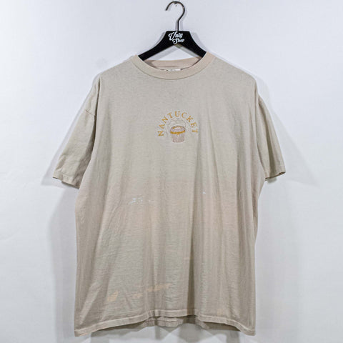 Nantucket Tonal T-Shirt Embroidered Distressed