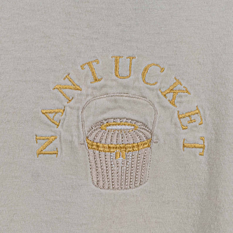 Nantucket Tonal T-Shirt Embroidered Distressed