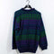 Striped Knit Geometric Print Collared Sweater Polo