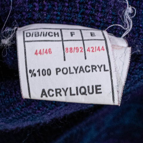 Striped Knit Geometric Print Collared Sweater Polo