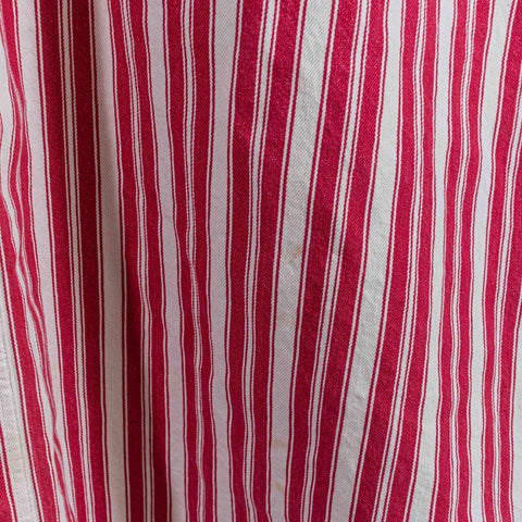 Armani Jeans Striped Button Denim Work Shirt Distressed