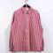 Armani Jeans Striped Button Denim Work Shirt Distressed