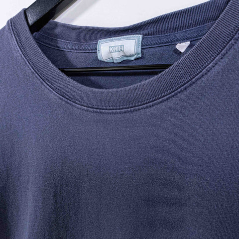 KITH Blank Cropped Hem T-Shirt Sun Faded