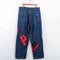 Pepe Jeans Patchwork Printed Jeans Hip Hop Baggy