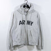 US Army Zip Hoodie Sweatshirt Weave Style Talon Zipper