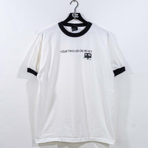 Your Trailer Or Mine Ringer T-Shirt Joke Funny David Goliath