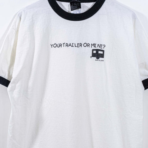 Your Trailer Or Mine Ringer T-Shirt Joke Funny David Goliath