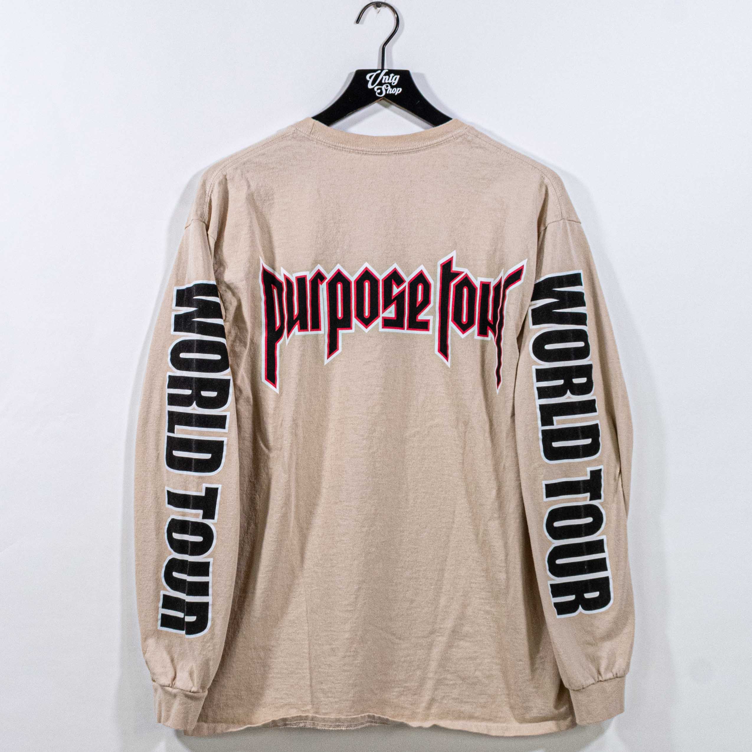 Justin Bieber Purpose World Tour T-Shirt Long Sleeve 2016– VNTG Shop