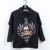 Tattoo Skull Dragon Wings Layered Button Shirt Xtreme Limit