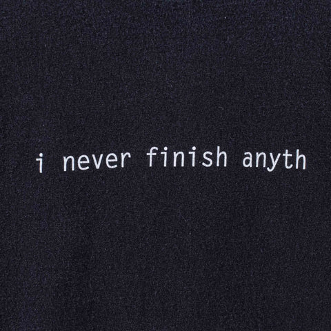 I Never Finish Anything T-Shirt Joke Funny Think Geek