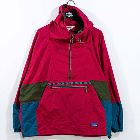 LL Bean Aztec Anorak Windbreaker Pullover