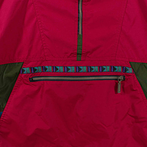 LL Bean Aztec Anorak Windbreaker Pullover