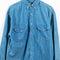 Denim Button Down Shirt Cowboy Western Double Impact